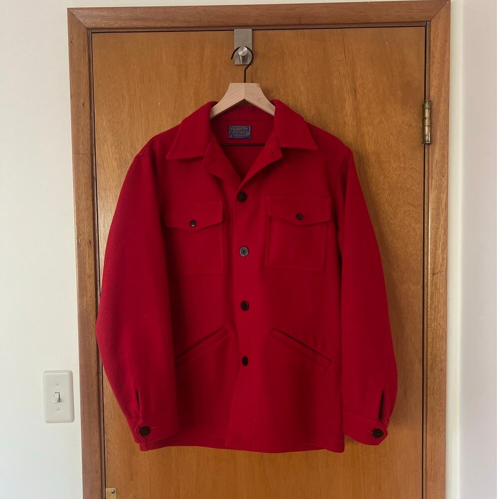 Mens Vintage Pendleton Red Chore Jacket